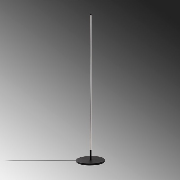 Opviq Lámpara de pie de metal con LED integrado Negro